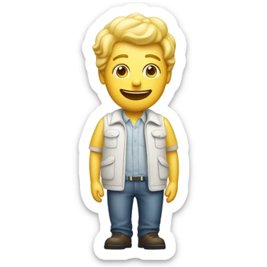 A guy traveling on a mayonnaise sticker