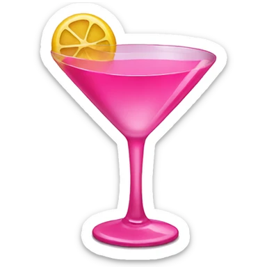 Pink martini glass  sticker