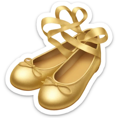 Gold ballerina shoes sticker