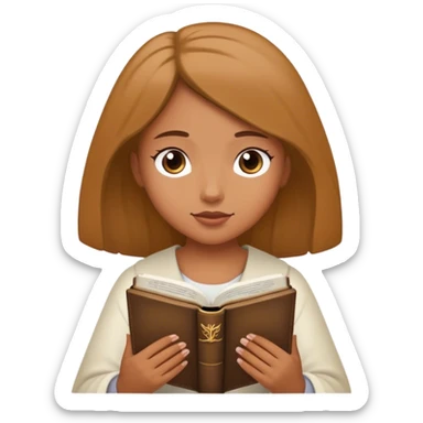 Girl reading bible sticker