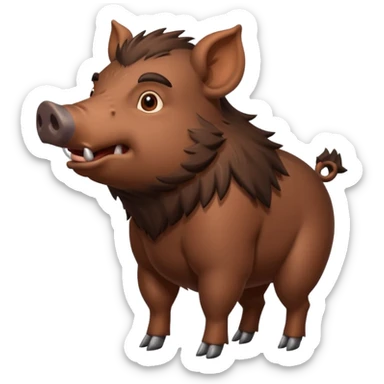 3 Legged Wild Boar sticker