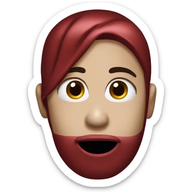 Dark red kiss mark sticker