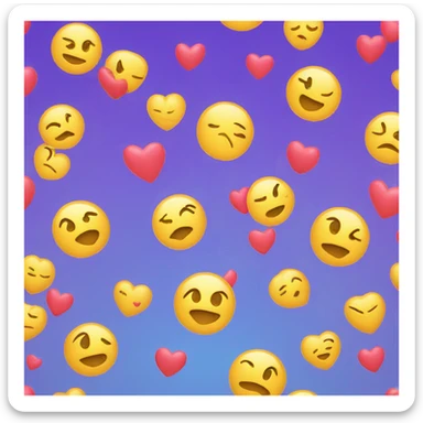 Face with hearts laser beaming out of eyes sticker