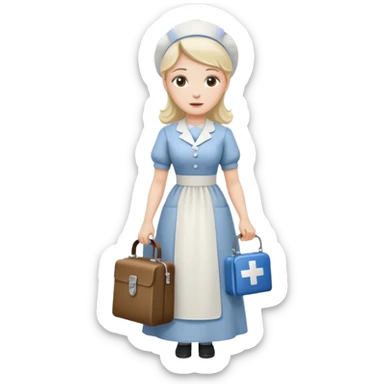 Victorian Nurse in a long dress sticker
