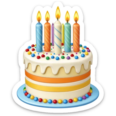 Birthday cake emoji sticker