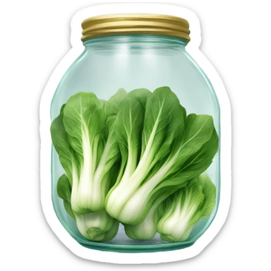 cut pak choi in a jar sticker