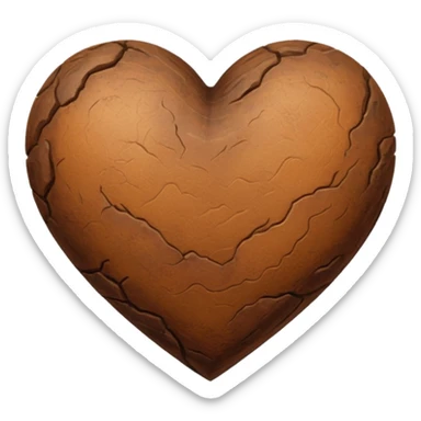 heart, natural earthy colours sticker