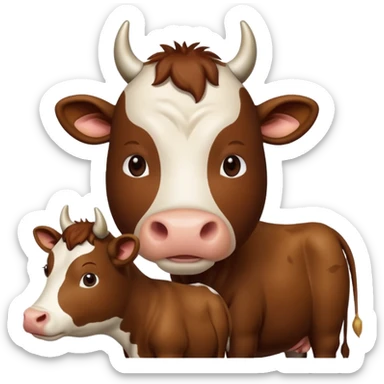 😏+🐮Add these two emojis sticker