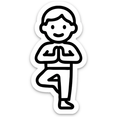 icon on the theme of kids yoga classes.  sticker