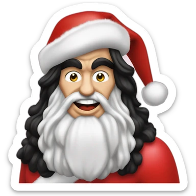 Gene simmons de Kiss vestido de santa claus sticker