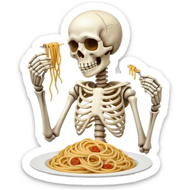 Skeleton wirh Spaghetti sticker