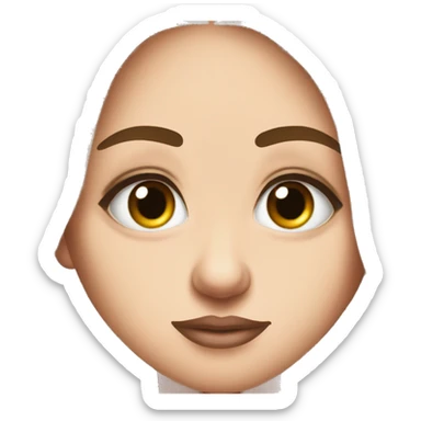 helpless big eyes with lashes woman sticker