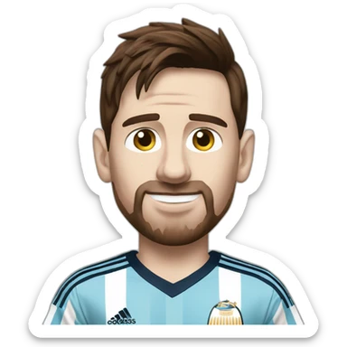 Lionel Messi in Argentina Jersey sticker