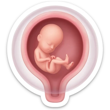 baby in utero sticker
