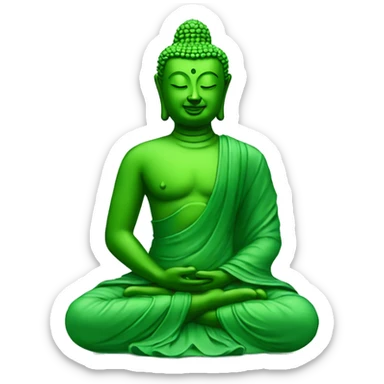 bouddha vert emeraude sticker