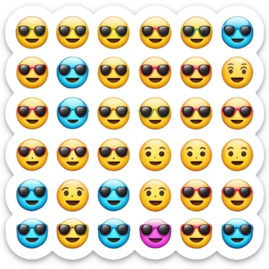 Cool emojis hi de do tum sticker