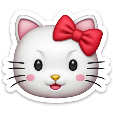 As un emoji de Hello Kitty más parecido  a la Hello Kitty sticker