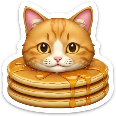 cat as pancake sticker