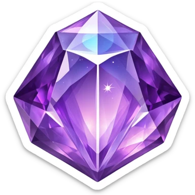 Epic divine legendary celestial detailed iridescent amethyst sticker