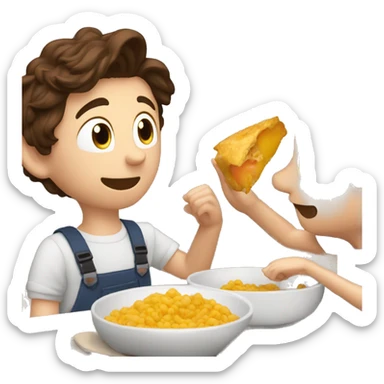 Tom Holland qui mange des pâtes  sticker