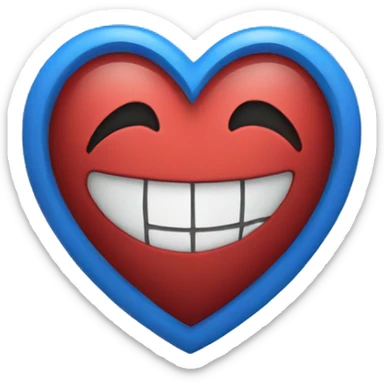 blue globe heart sticker