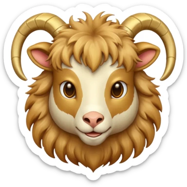 golden goat sticker