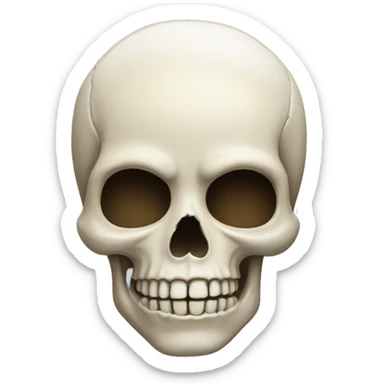 Skull with eyebrow raised sticker
