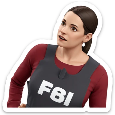 girl in brown overalls sticker