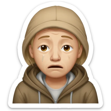 Mendiga chorando muito na rua sticker