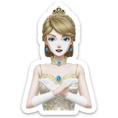 bridal beauty with blue eyes sticker