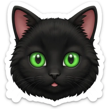 black cat baby sticker