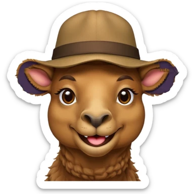camel with hat sticker
