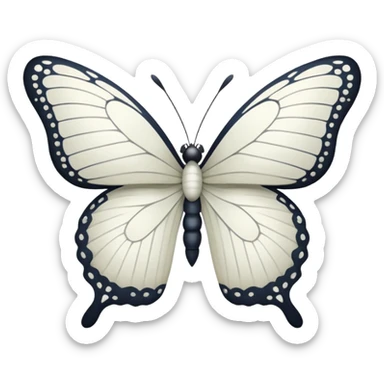 White butterfly emoji sticker