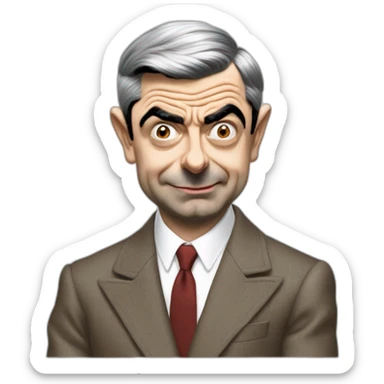 Mr bean wearing balenciaga sticker