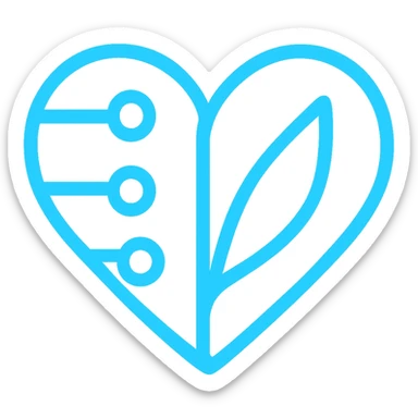 Add a subtle glow effect and change the icon color to fluorescent blue, keeping the minimalist emoji-like style. The image should have a transparent background and be optimized for small sizes (32x32 px). sticker