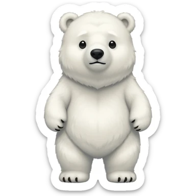 White Bear standing  sticker