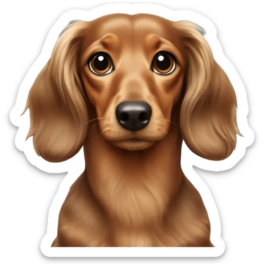 Miniature long haired dachshund  sticker
