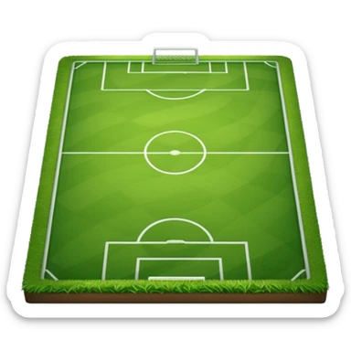 piece of short grass of a soccer field sticker