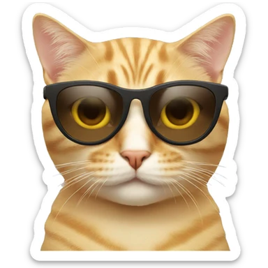 Cat with sunglasses sticker