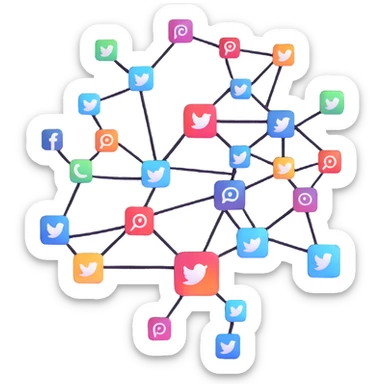 connecting social media accounts, SNS platform integration sticker