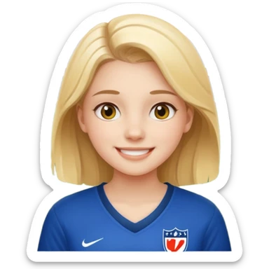 girl watching football game sticker