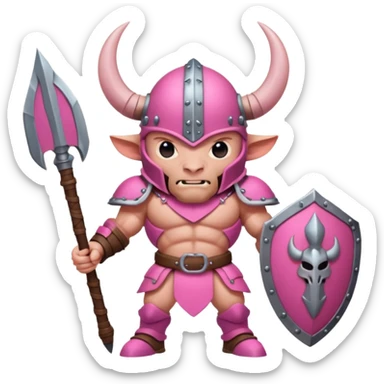 Pink Viking Warrior Ant with armor sticker