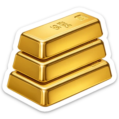 Many gold bars sticker
