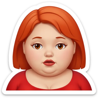 Fat girl farting sticker