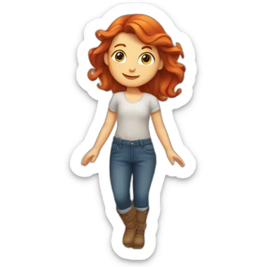 Une fille rousse fais de la pôle dance sticker