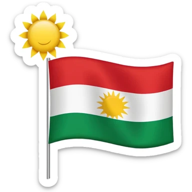 Kurdistan flag sticker
