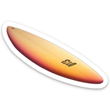 surfboard on the beach at sunset sticker