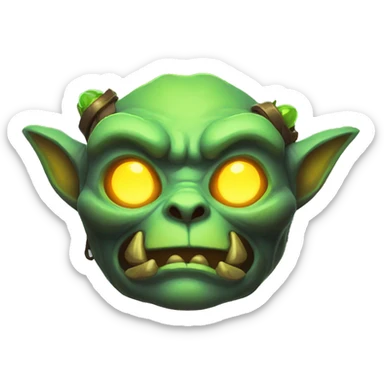 loot goblin with glowing neon sticker