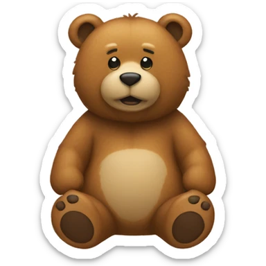 🐻 mixed with 😔 sticker