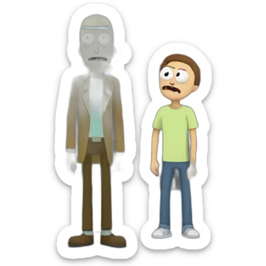 Rick and Morty in New York  sticker